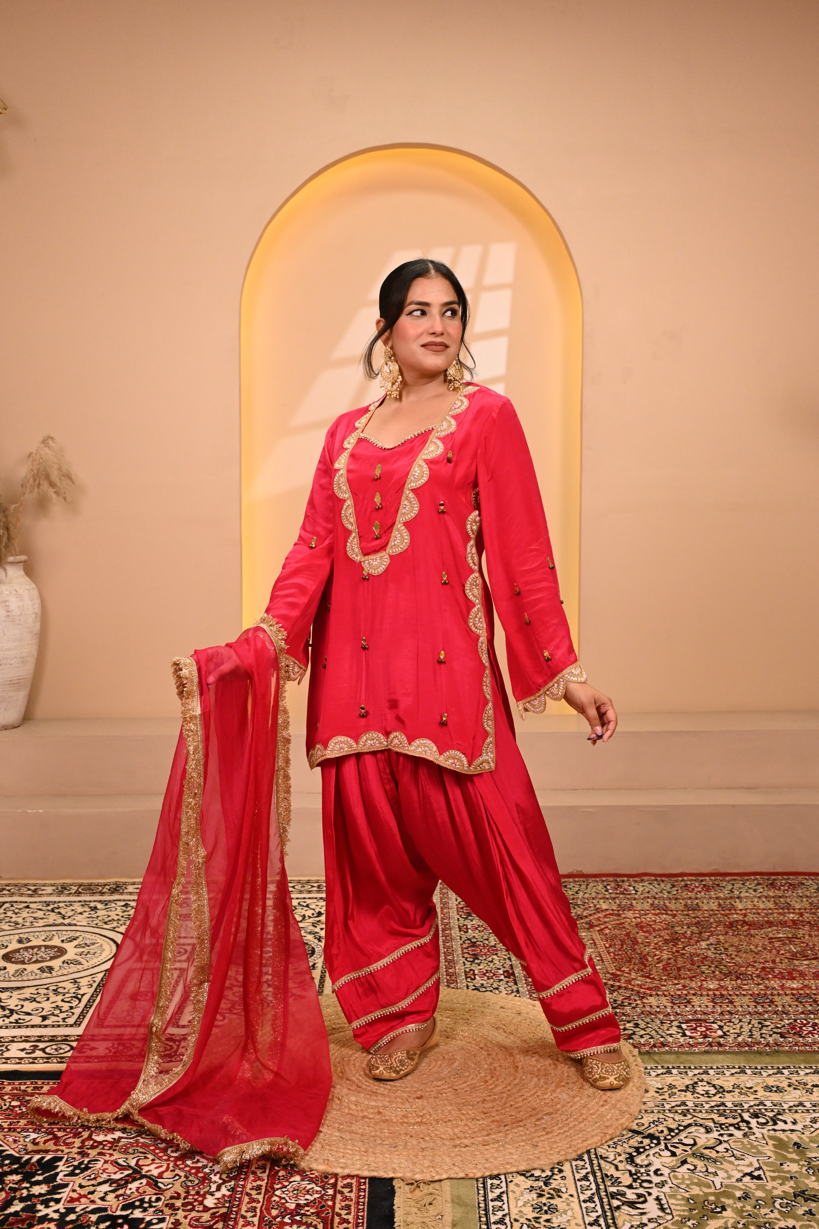 Royal Farshi Salwar Set - Pink