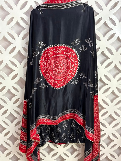 Gajji Silk Suit Set - Black