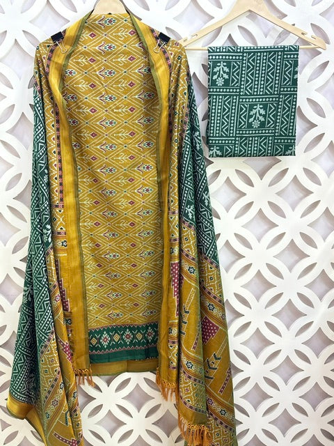 Premium Rajkoti Silk- The Upgraded Claasic (Yellow)