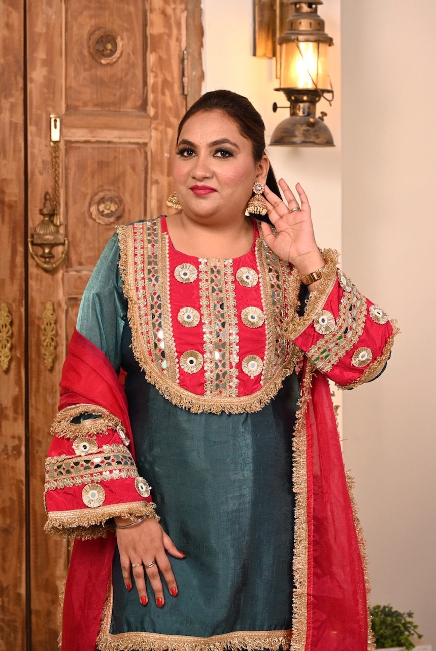 Elegant Gotta Work Palazzo Suit - Teal Blue