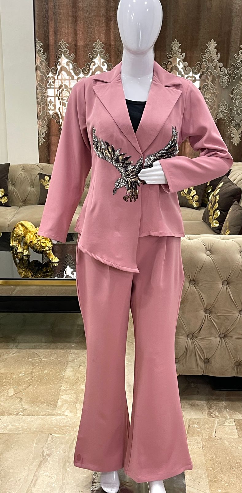 Signature Embroidered Rayon Co-ord Set