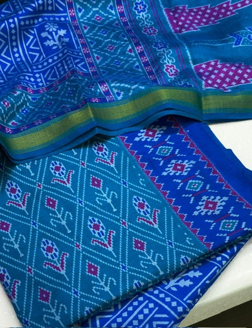 Premium Rajkoti Silk- The Upgraded Claasic (Blue)