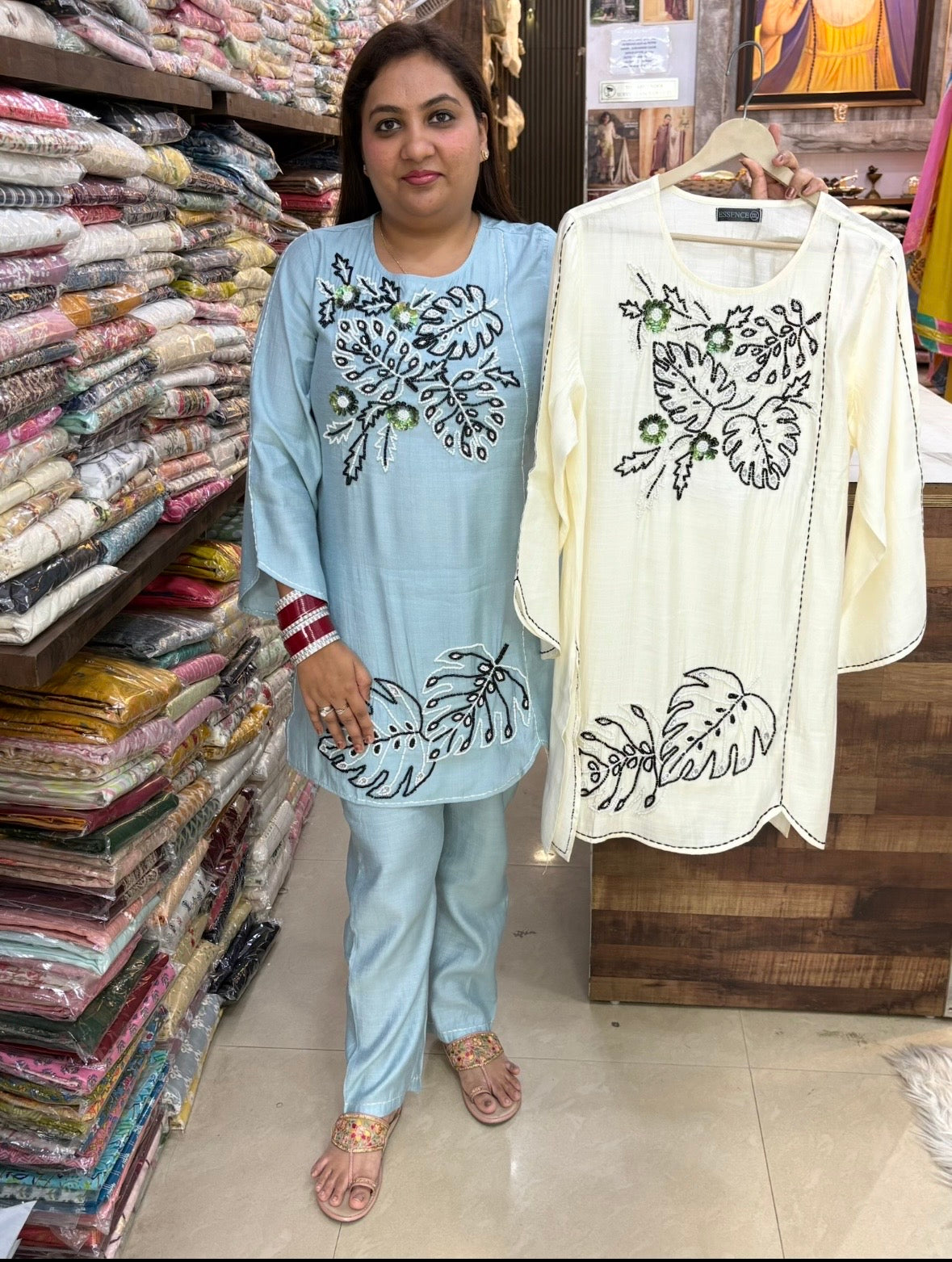 Embroidered Everyday Co-ord Set - White