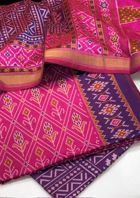 Premium Rajkoti Silk- The Upgraded Claasic (Pink)