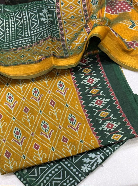 Premium Rajkoti Silk- The Upgraded Claasic (Yellow)