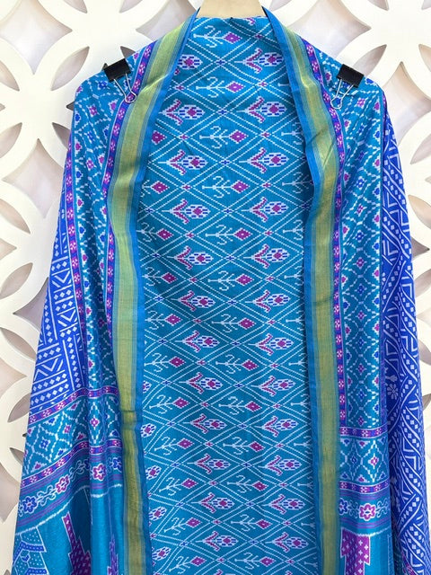 Premium Rajkoti Silk- The Upgraded Claasic (Blue)