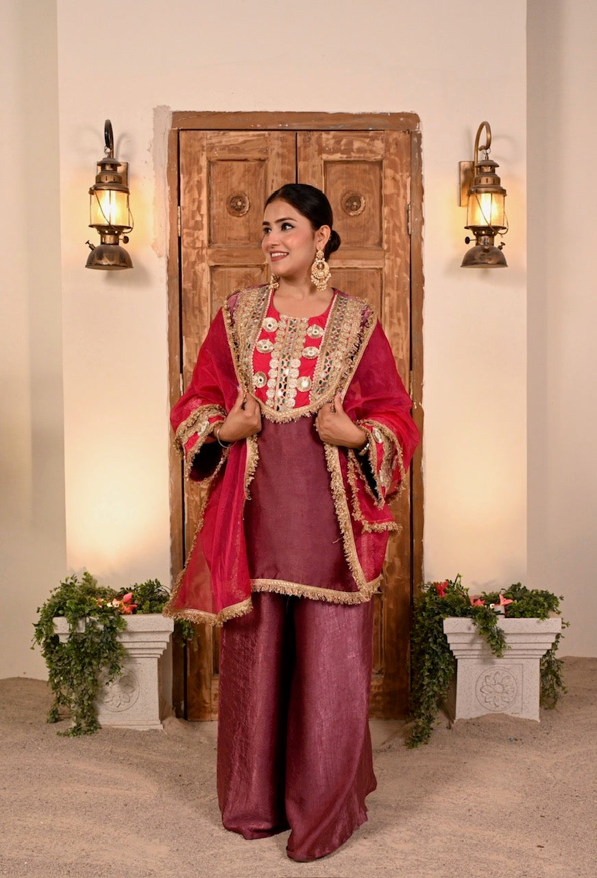 Elegant Gotta Work Palazzo Suit - Purple