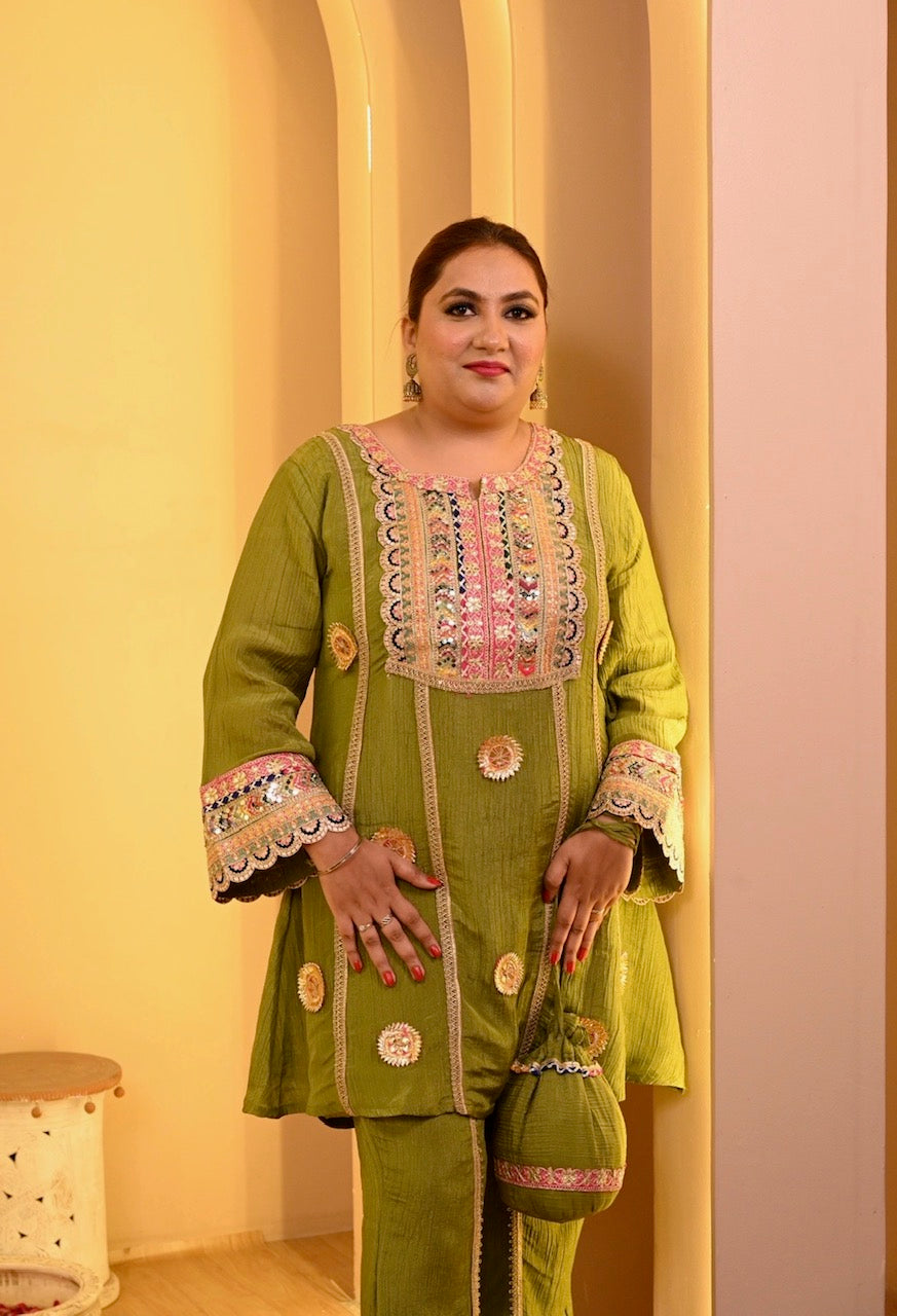 Gotta Glam Coord Set - Green