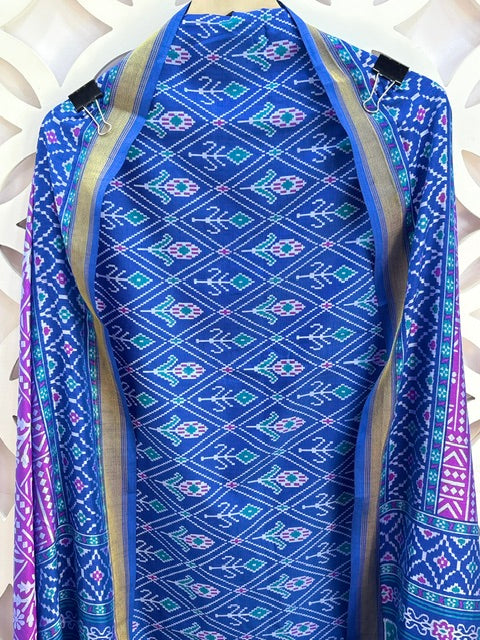 Premium Rajkoti Silk- The Upgraded Claasic (Blue Purple)