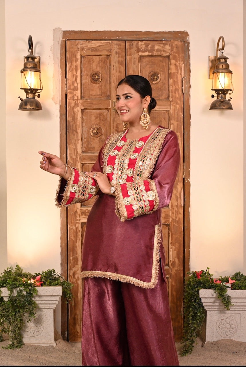 Elegant Gotta Work Palazzo Suit - Purple